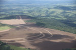 Extensive forest and cerrado clearing in the southern Amazon for cattle pasture and soy agriculture