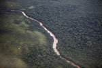 Aerial view of a river surrounded by cerrado