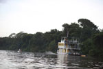 Fishing boat on the Cuiaba river in the Pantanal