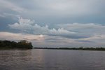 Sunset over the Cuiaba river in the Pantanal