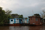 Fishing vessels or houseboats on the Cuiaba river