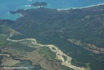 Aerial view of oil palm plantations and Manuel Antonio National Park