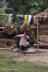 Hmong boy with slingshot