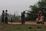 Pov pob, a traditional ball-tossing courtship ritual among the Hmong hill tribes
