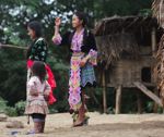 Pov pob, a traditional ball-tossing courtship ritual among the Hmong hill tribes