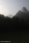 Mountain peak along the Nam Ou river