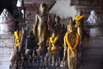 Buddha statues in Pak Ou caves