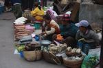Vegetable and fruit seller in the Luang Prabang morning market